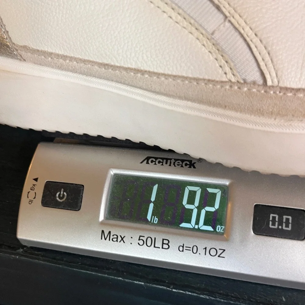 Vionic Kearny Womens 9 Cream Leather Metallic Silver Slip On Platform Sneakers - Picture 10 of 11